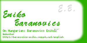 eniko baranovics business card